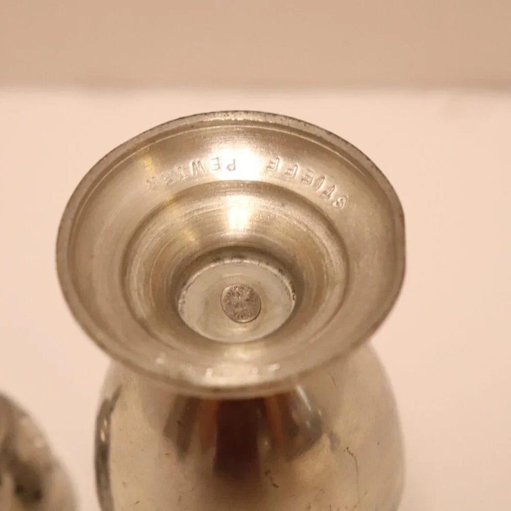 Pewter Salt and Pepper Shakers by Stieff CW 96-97